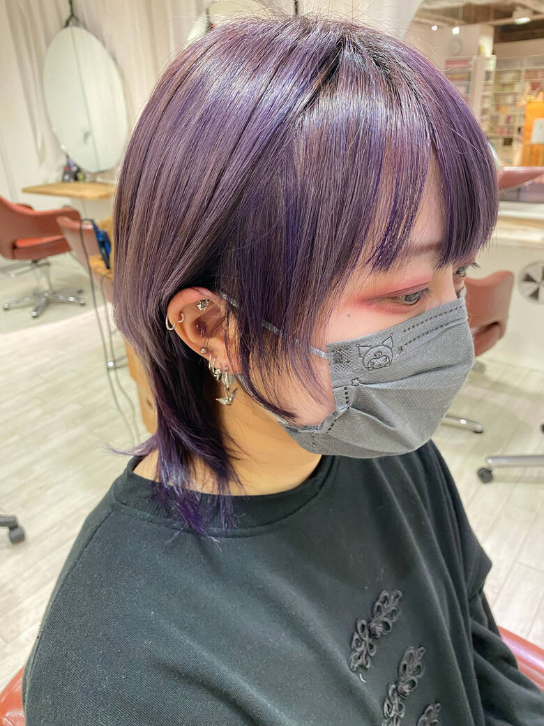 ショート インナーブルー ウルフレイヤー ウルフカット ビードロ吉祥寺 佐藤 駿 Hair