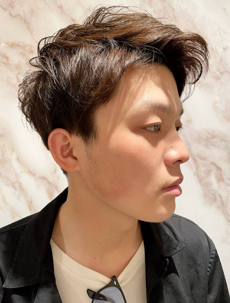 ナチュラル ツーブロック ショート メンズヘア Beautrium 265 勝永 智基 Hair