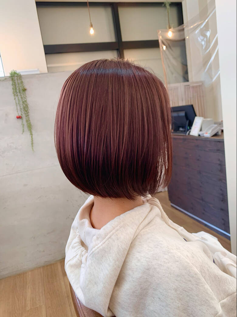 ナチュラル ミニボブ ボブ イルミナカラー ココアンジェ 宗像店 西原 一真 6717 Hair