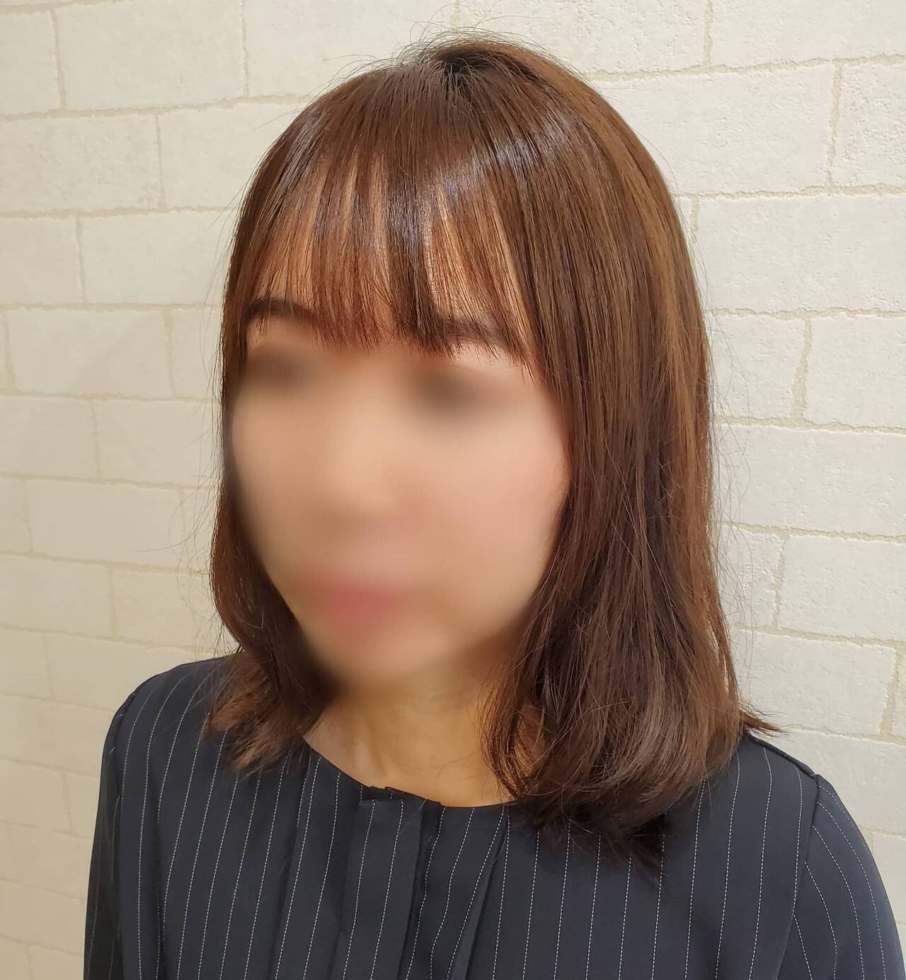 デジタルパーマ 縮毛矯正名古屋市 セミロング 縮毛矯正ストカール Galon Izumi 湊 貴子 Hair