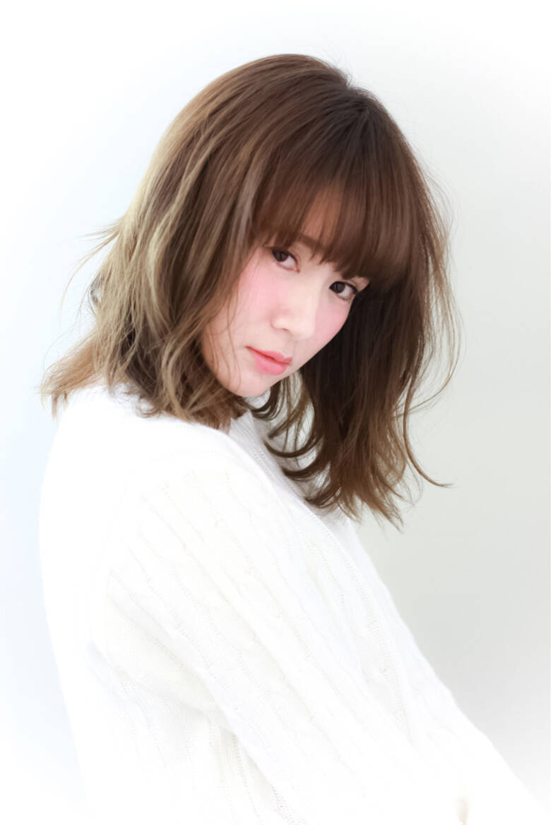 大人かわいい ロブ 前髪あり 外国人風 Liv 伊藤 裕仁 Liv Hair