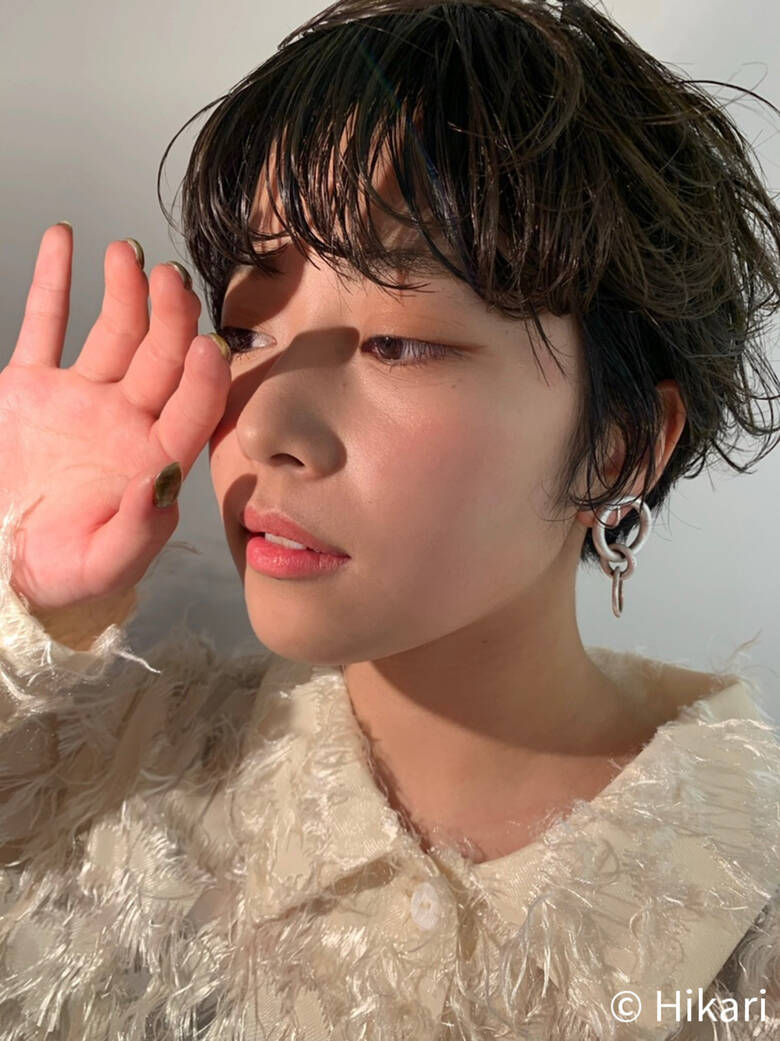 ハンサムショート ゆるふわパーマ ショート マッシュショート Coin Hikari Hair