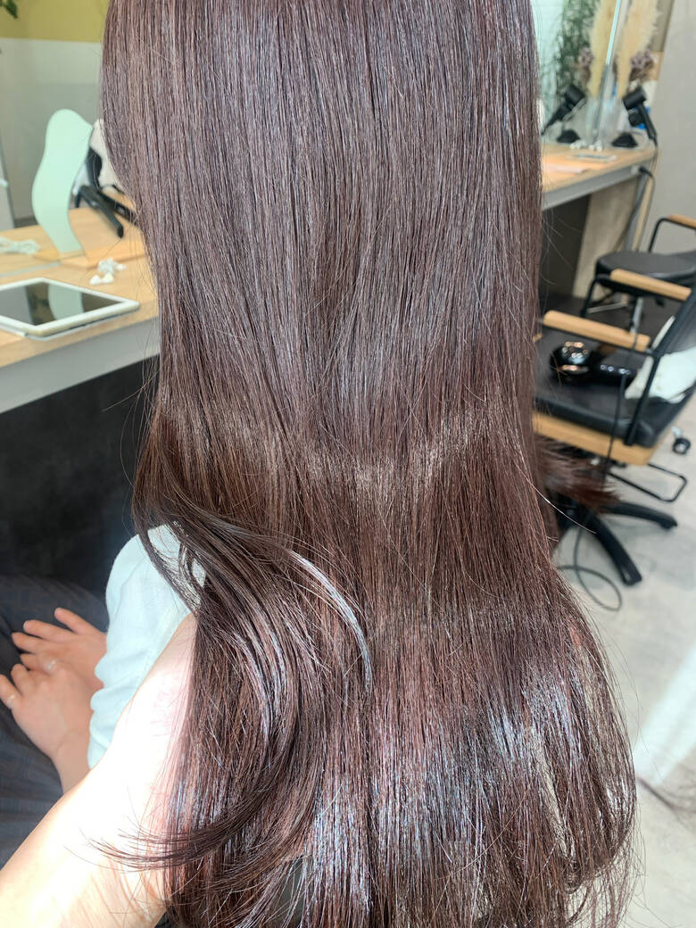 ショコラブラウン ラベンダーカラー ロング チョコレート Hub Hair 角井 美久 Hair