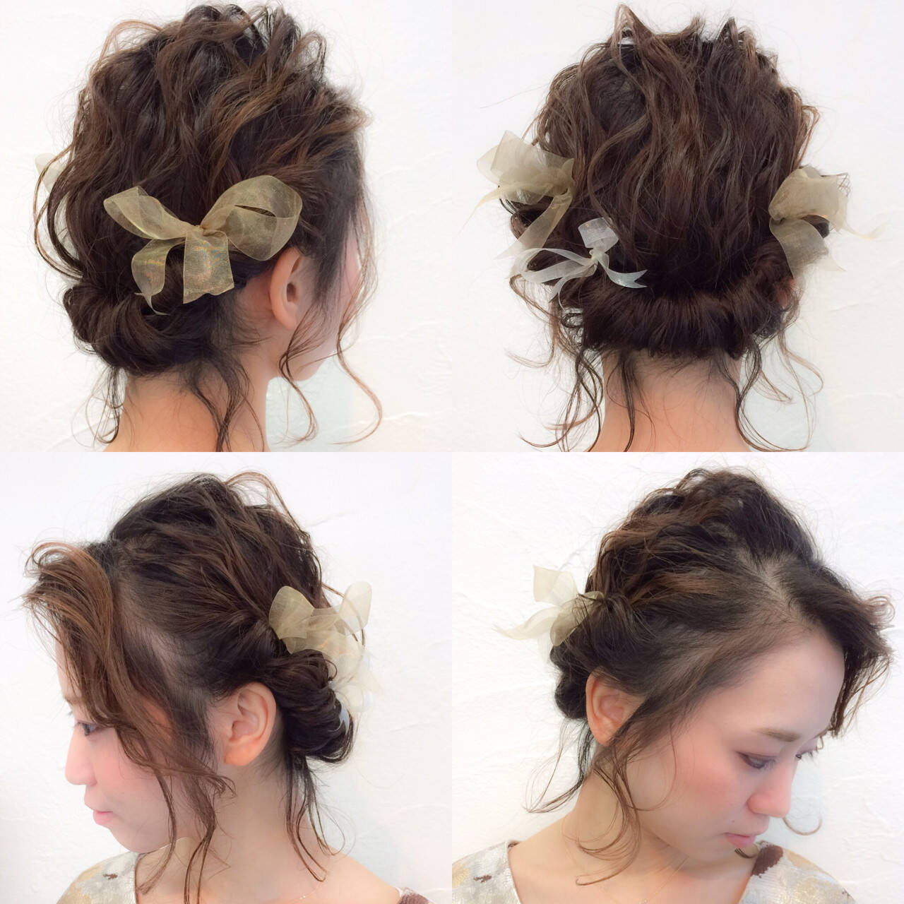 結婚式 髪型 ボブ ゆるふわ