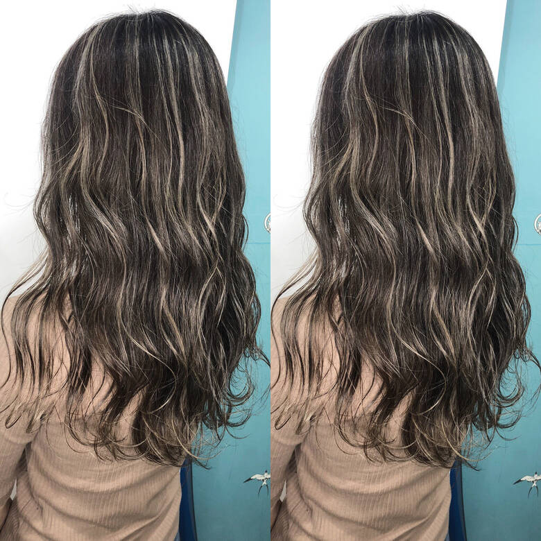外国人風 セミロング 外国人風カラー グラデーションカラー 心斎橋 Laurel 岩原 基典 Hair