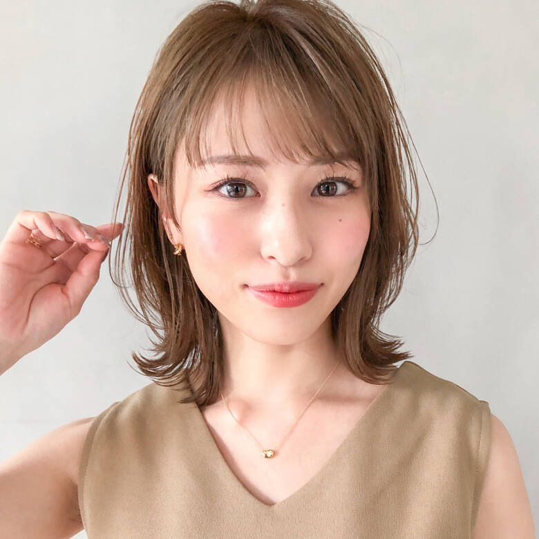 大人ミディアム シースルーバング ミディアム インナーカラー Kyli 表参道 桐山弘一 Kyli 表参道 Hair