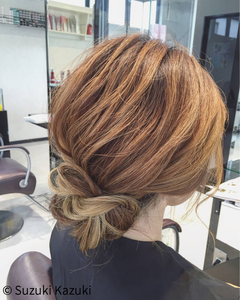 結婚式 ハイライト ヘアアレンジ ミディアム Hiro International Suzuki Kazuki Hair
