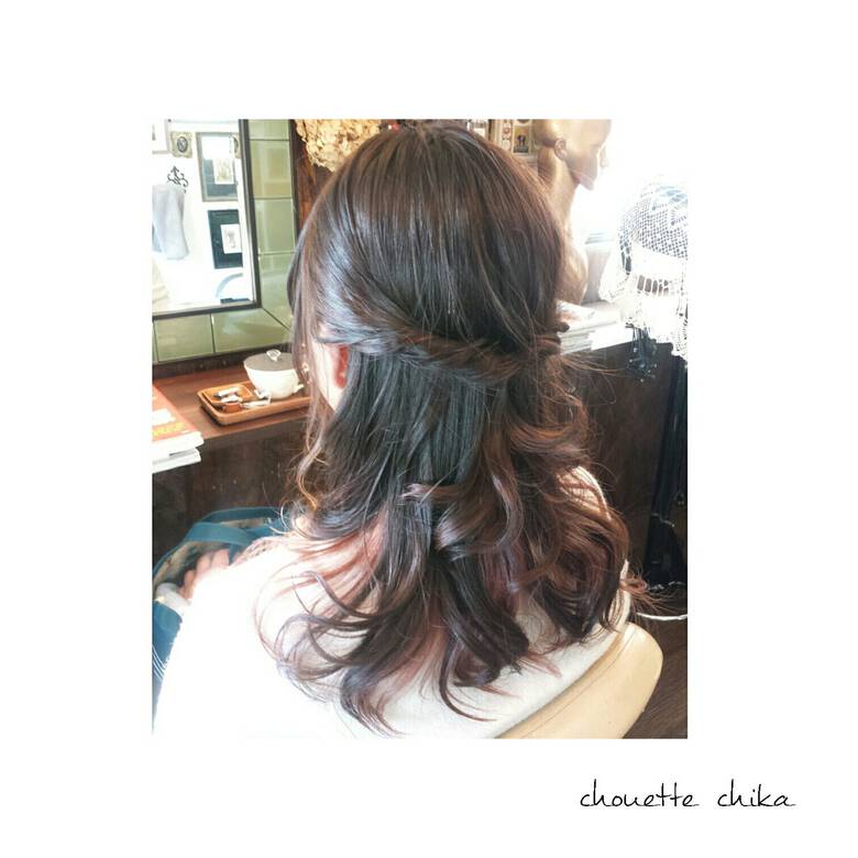 ピンク セミロング 大人かわいい 秋 Chouette シュエット Chikako Kinoshita Hair ピンク セミロング 大人かわいい 秋 Chouette シュエット Chikako Kinoshita Hair