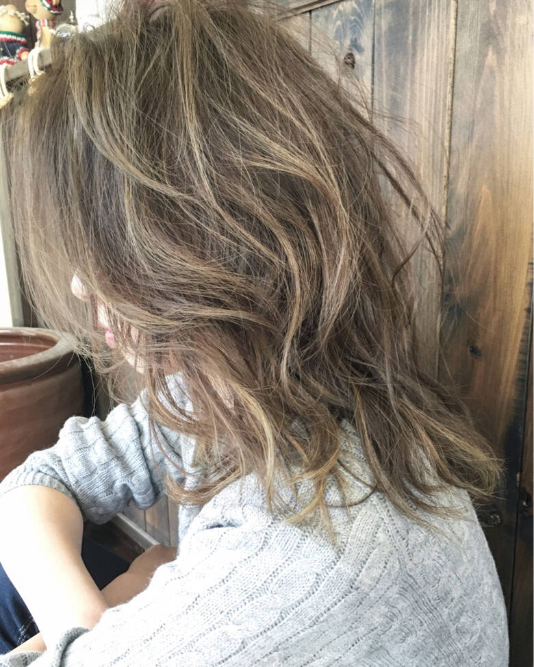 外国人風 大人かわいい ミディアム ブルージュ Dulcet 及川 智詞 Hair