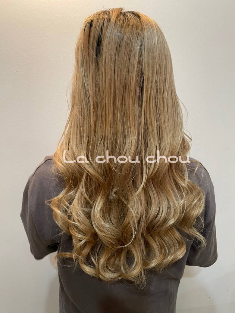 くすみカラー ヘアカラー ロング 圧倒的透明感 La Chou Chouプライベートヘアサロン 周若倍 6699 Hair