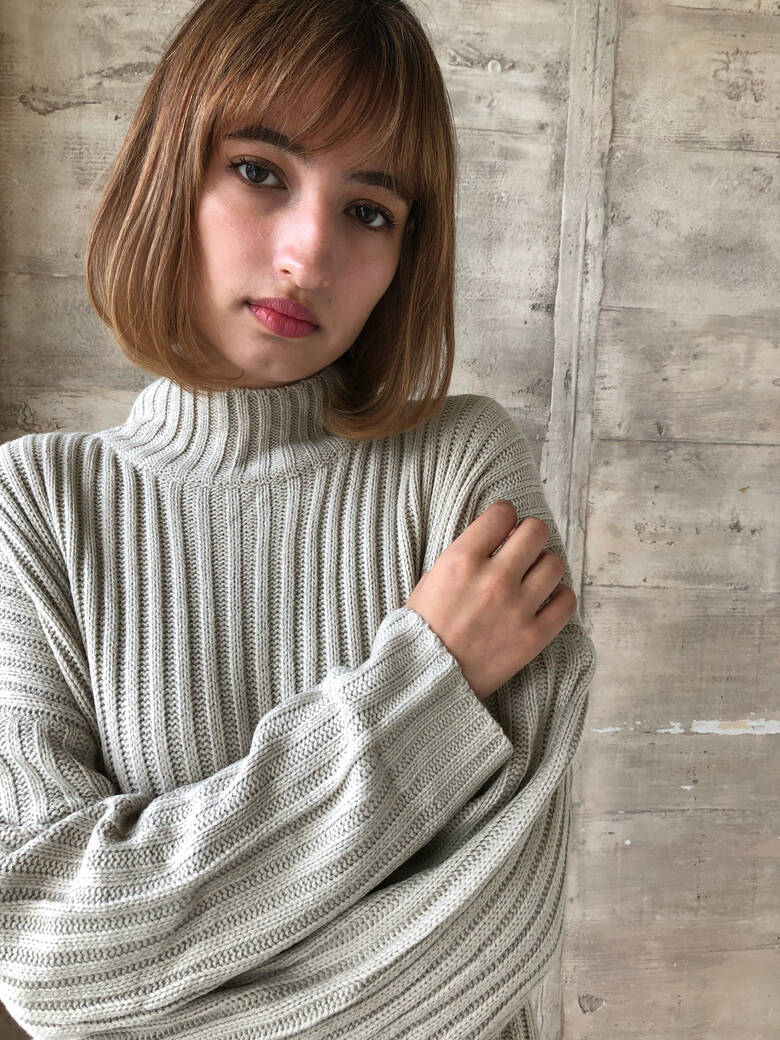 ヘアカラー ミニボブ コンサバ 外国人風カラー リュドール栄 カラー難民の味方 中村 圭輔 Hair