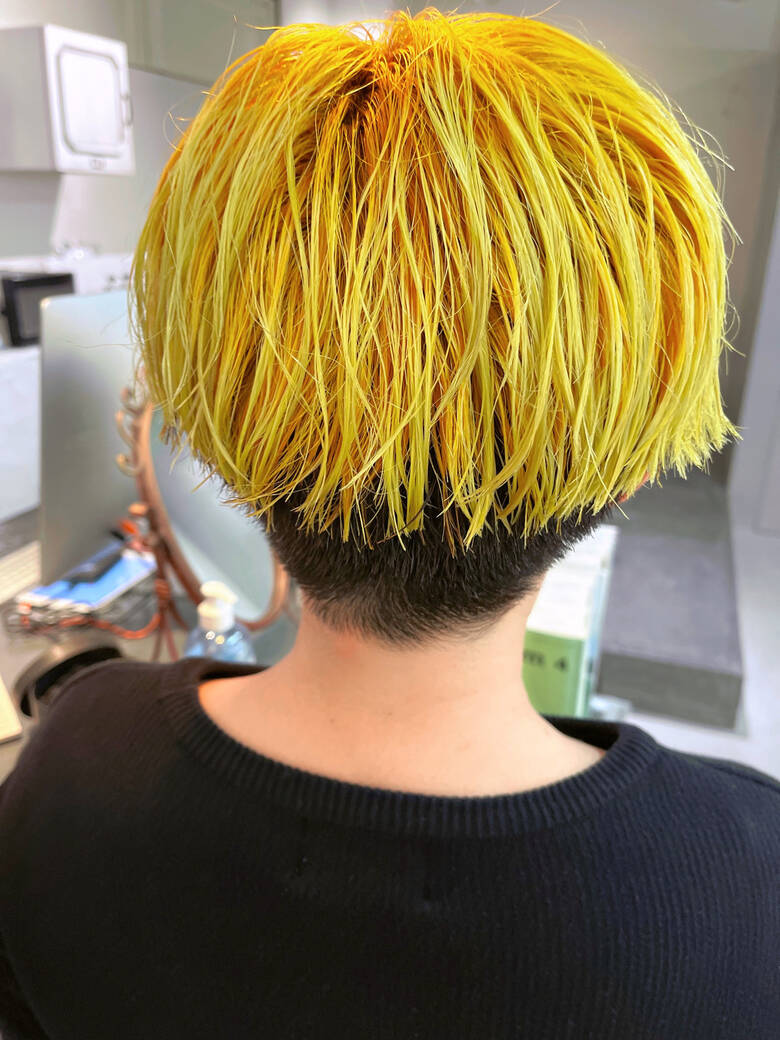 ショートヘア ハニーイエロー ショート イエロー Ooit 上田智久 Ooit 福岡 天神 Hair