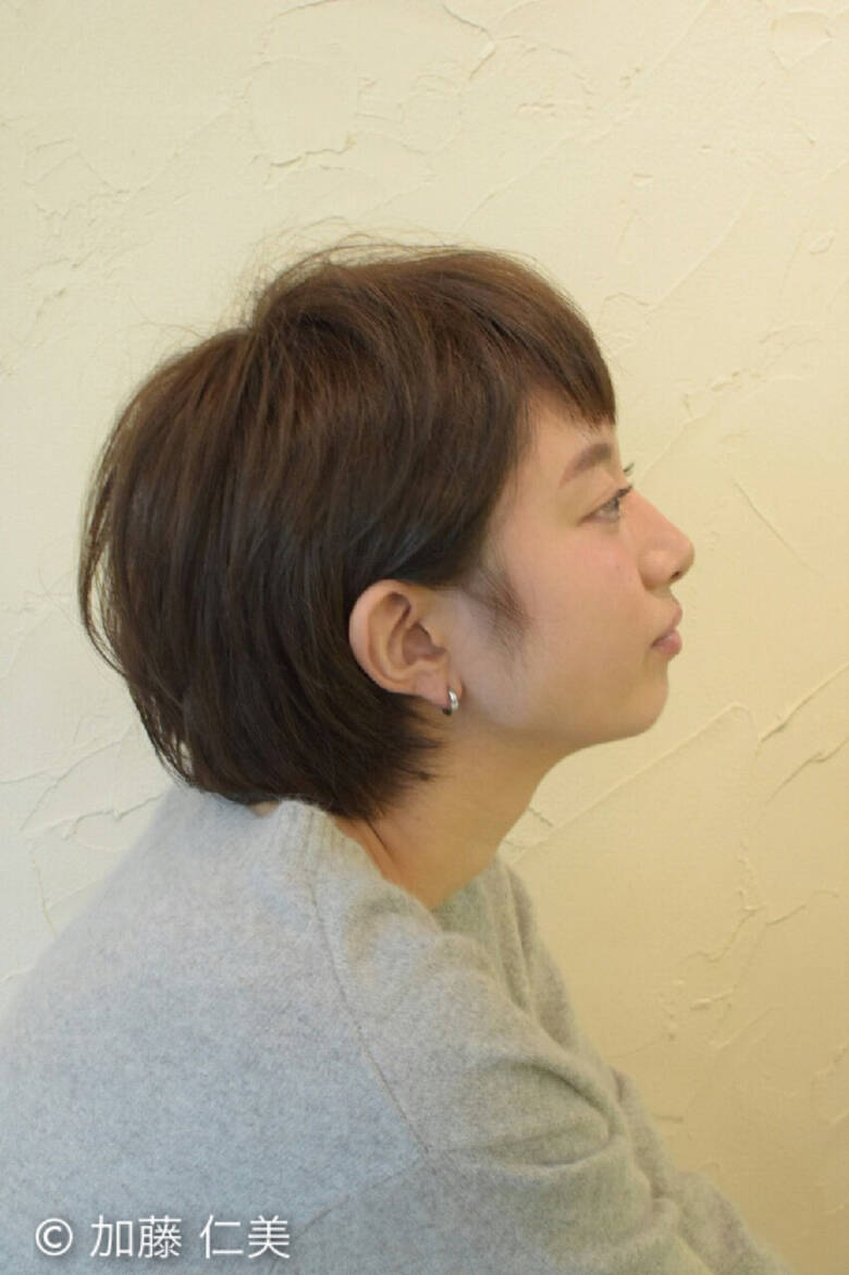 マッシュ 耳かけ ショートバング 小顔 Reir 加藤 仁美 1048 Hair