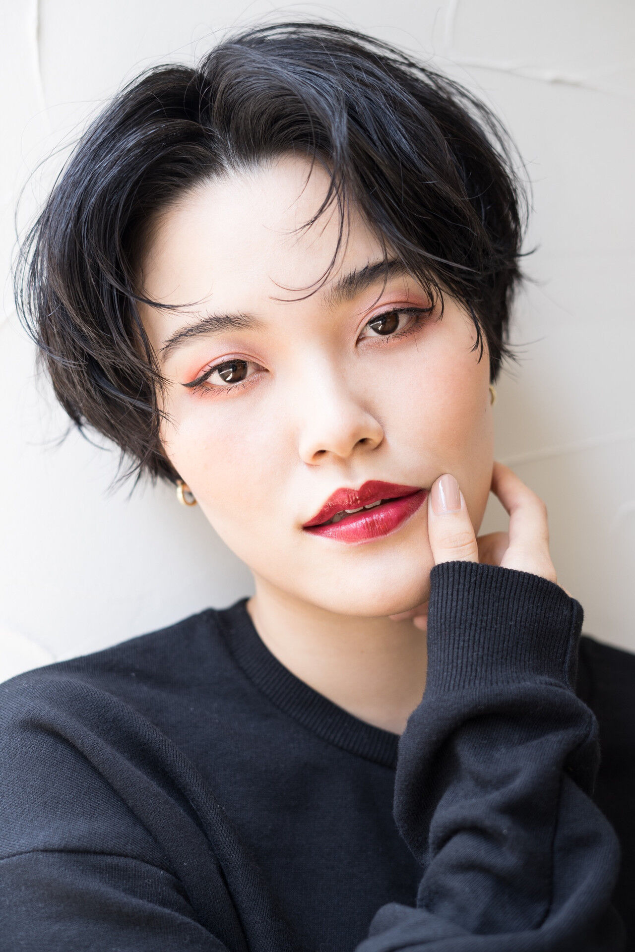 黒髪 ナチュラル センターパート ショート×HAIR MAKE Ash 祐天寺×山田涼一×513577【HAIR】