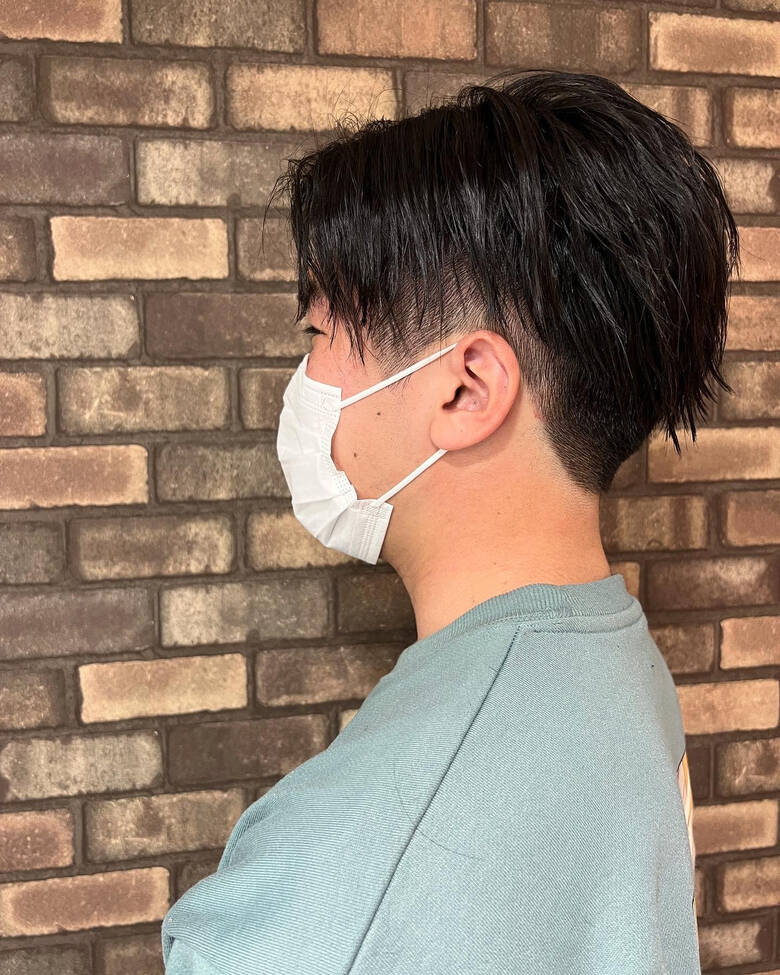 丸顔 メンズショート メンズカット 代 Terrace Luxbe 奥野 和広 Hair