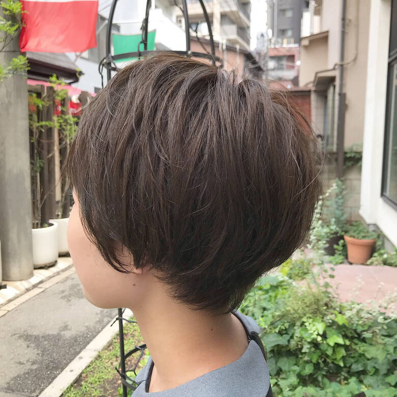 ナチュラル ショート パーマ カーキアッシュ Sola 金子ひろゆき Hair ナチュラル ショート パーマ カーキアッシュ Sola 金子ひろゆき Hair