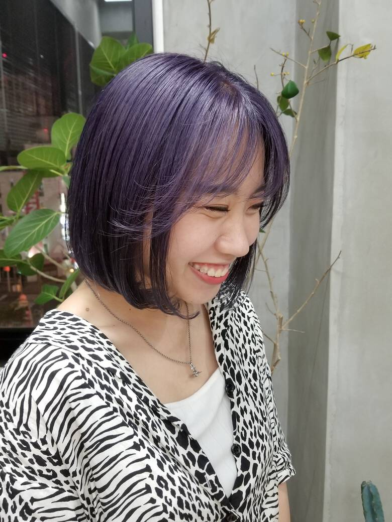 ラベンダーカラー ボブ 韓国ヘア ストリート Teto Hair Kana Tetohair Hair