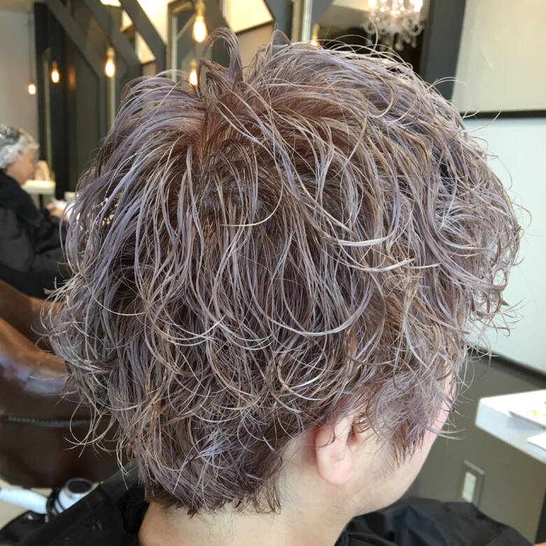 シルバーアッシュ パーマ ダブルカラー ブリーチ Avery Newyork Ichi Hair