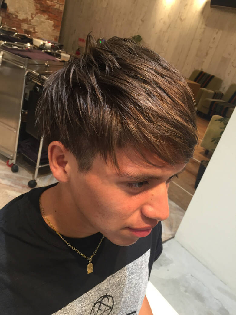 刈り上げ ショート アッシュ メンズ One Day Ayaco Hair