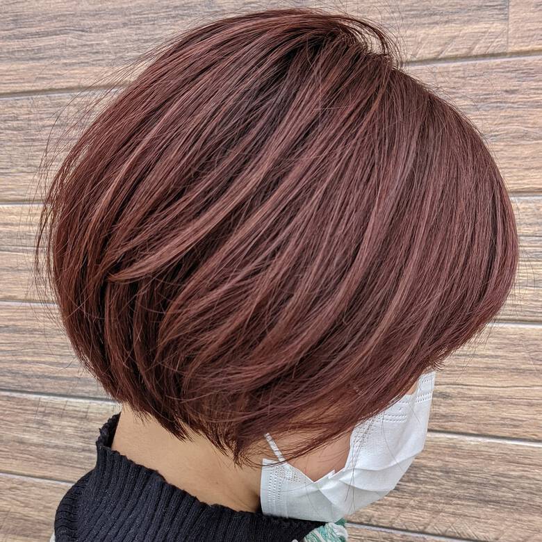 ボブ ひし形シルエット ショートボブ ハイライト フクノカミ 秋山 侑貴 Hair