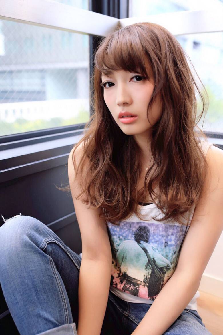 大人かわいい ナチュラル 外国人風 セミロング 長江 里穂子 Hair