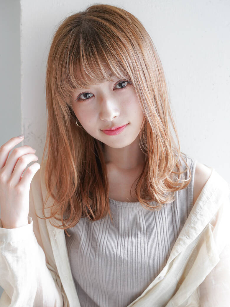 デジタルパーマ セミロング 似合わせカット モテ髪 Agnos青山 田中 誠二 Agnos青山 Hair