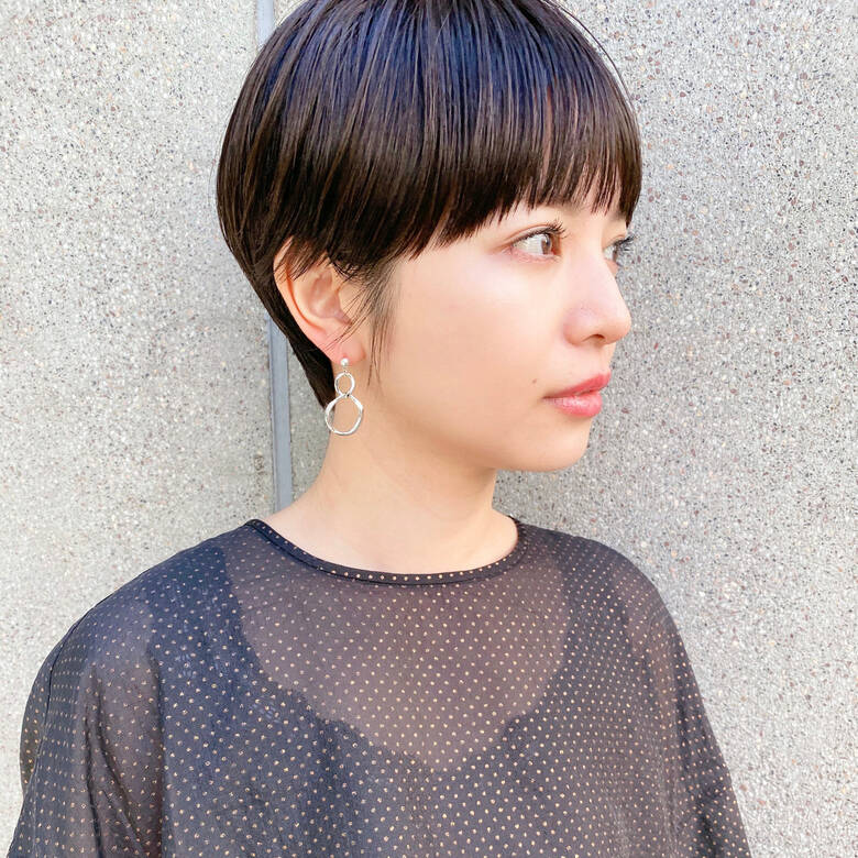 ナチュラル マッシュショート 暗髪 ベリーショート December 根岸 宏幸 December Hair