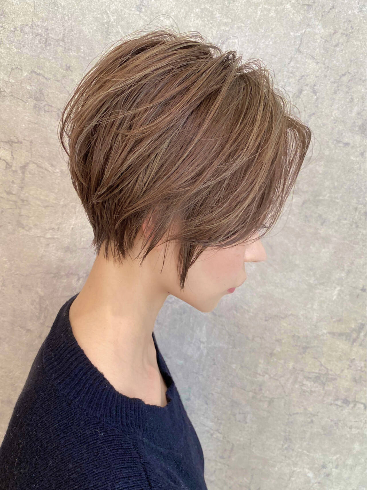 大人ハイライト ショートヘア ショートボブ 前髪なし×Present×銀座 プライベートサロンPresent 川島 工×538445【HAIR】