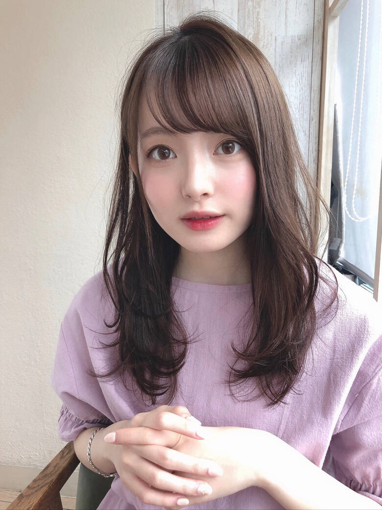 シースルーバング 前髪あり ロング ナチュラル Afloat D L 山口 祥 5477 Hair