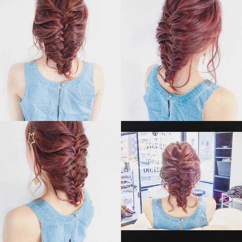 編み込み ミディアム ヘアアレンジ デート Amoute アムティ 美容師hiro Amoute代表 Hair 編み込み ミディアム ヘアアレンジ デート Amoute アムティ 美容師hiro Amoute代表 Hair