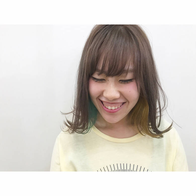 ミディアム カラーバター インナーカラー ストリート Les Garcons 藤野美咲 3123 Hair