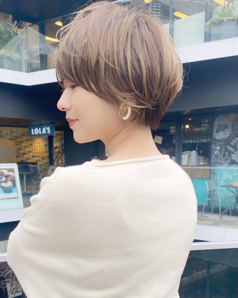 ひし形シルエット 大人可愛い ショートヘア ショート Stories原宿 小林匠太 Hair