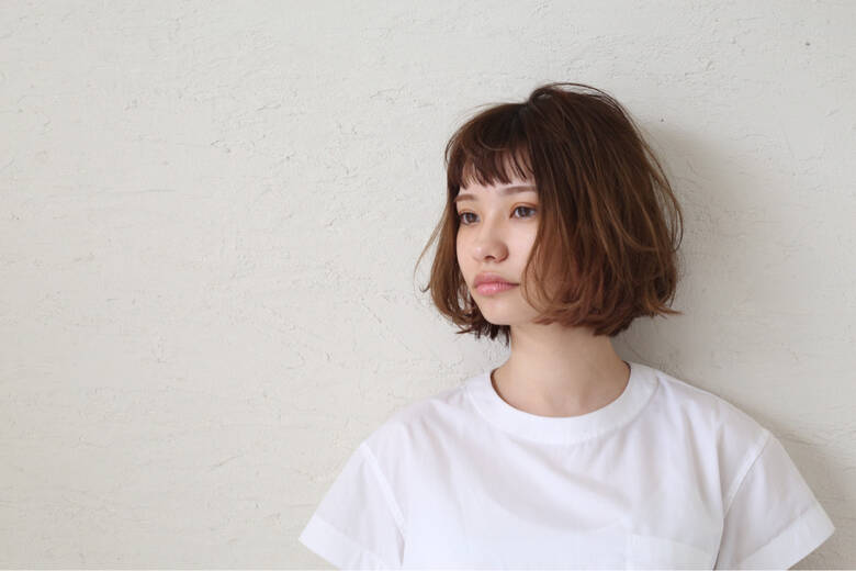 グラデーションカラー ボブ 前髪あり ゆるふわ Grico Tomomi Hair