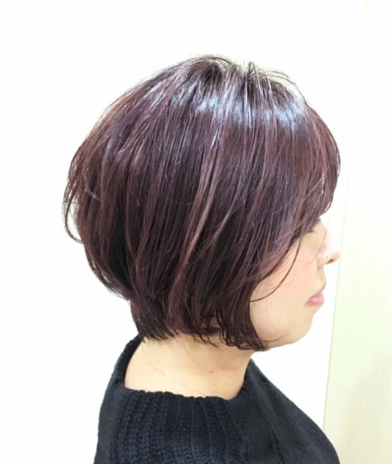 ショート パープル ストリート 白髪染め Hair Mission 渡海 典子 Hair