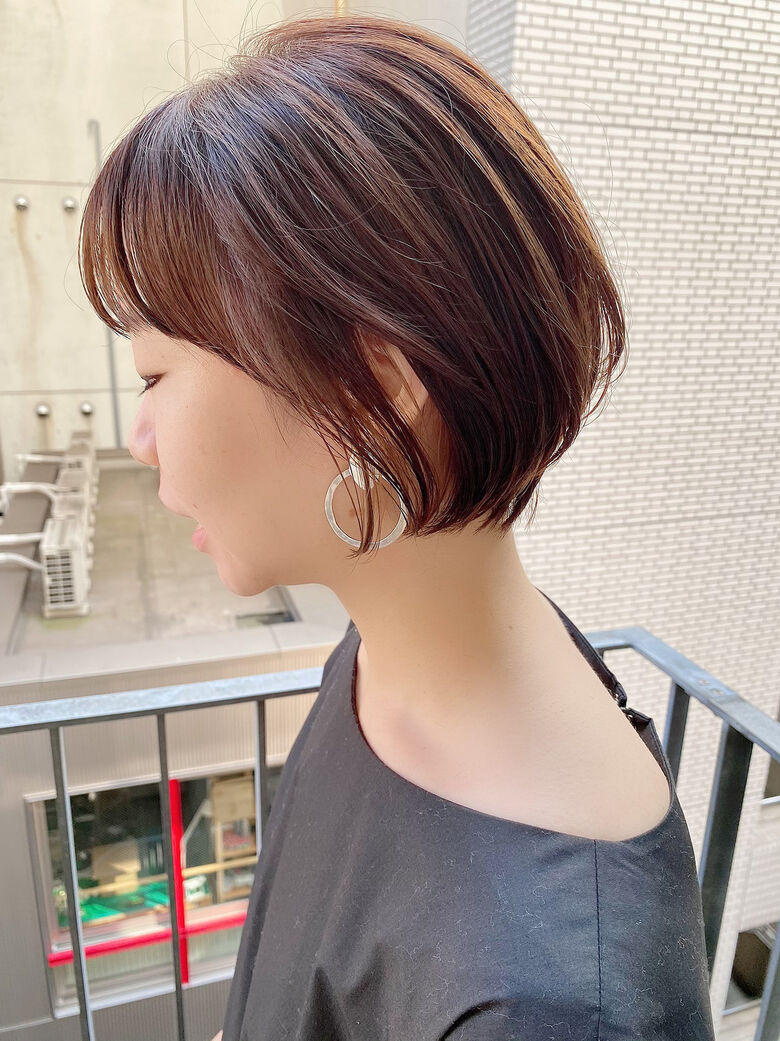 ナチュラル ショートボブ ショート オフィス Vie 大人可愛い ショート ボブが得意 つばさ 5938 Hair