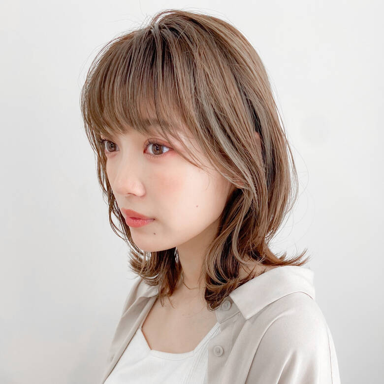 ナチュラル ミディアム ウルフカット デジタルパーマ Dyplus 表参道 鈴木シュウヘイ Dyplus 表参道 Hair