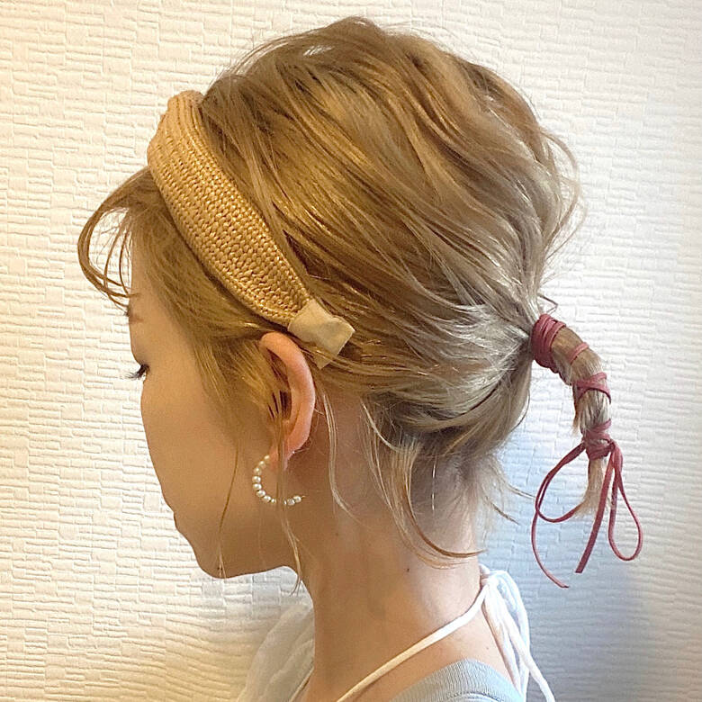 ミルクティーベージュ 簡単ヘアアレンジ ミニボブ ハイトーン Appiis 宮崎 まさみ Hair