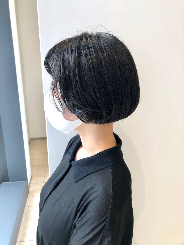 モード ミニボブ 切りっぱなしボブ ショート K Two名古屋 長谷川秀幸 55 Hair