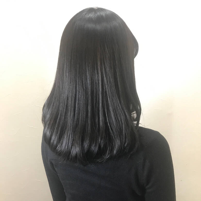 アッシュ セミロング アッシュブラック 透明感 Chara池袋 Rei Hair アッシュ セミロング アッシュブラック 透明感 Chara池袋 Rei Hair