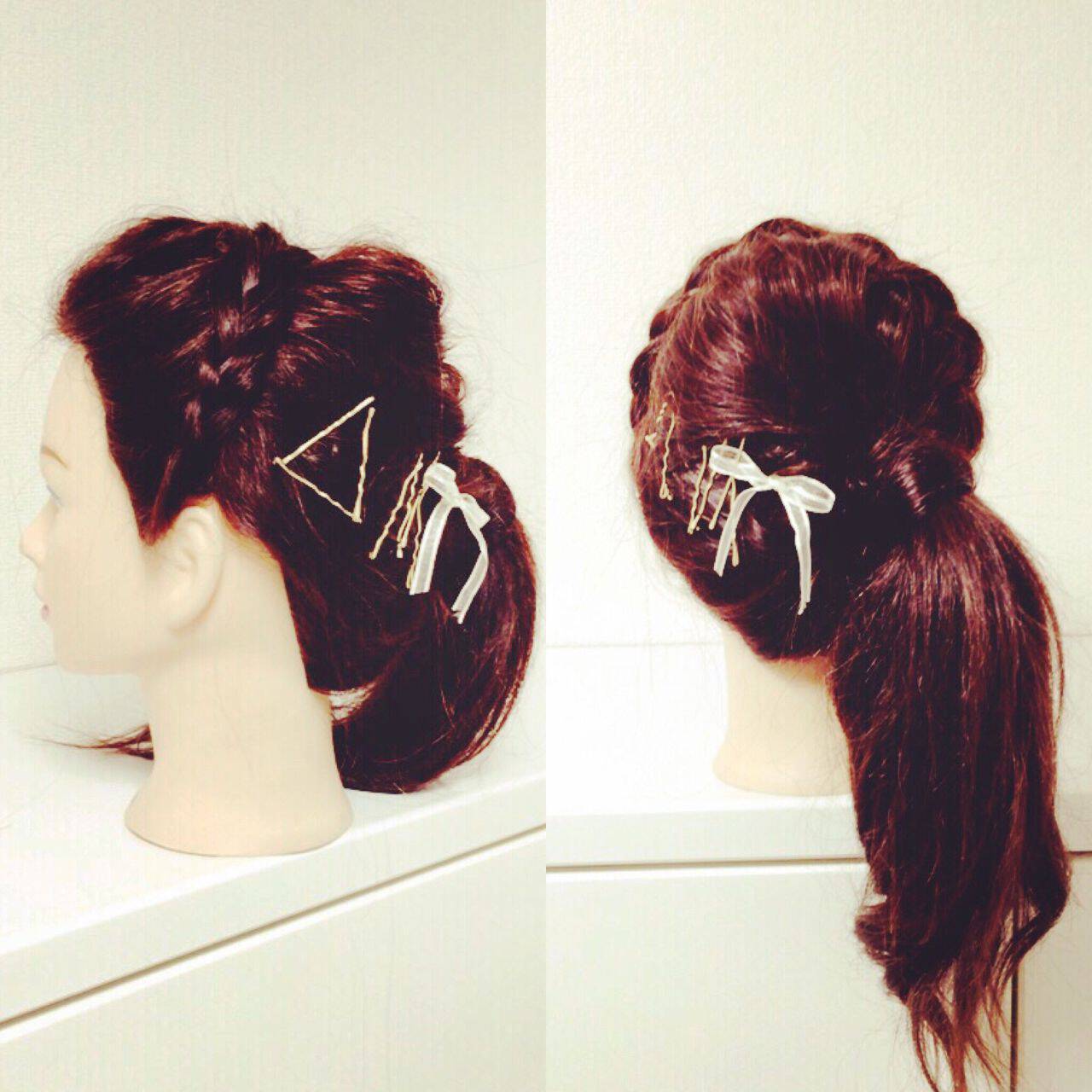 編み込み 簡単ヘアアレンジ ショート ヘアアクセ Ares いまむ Hair
