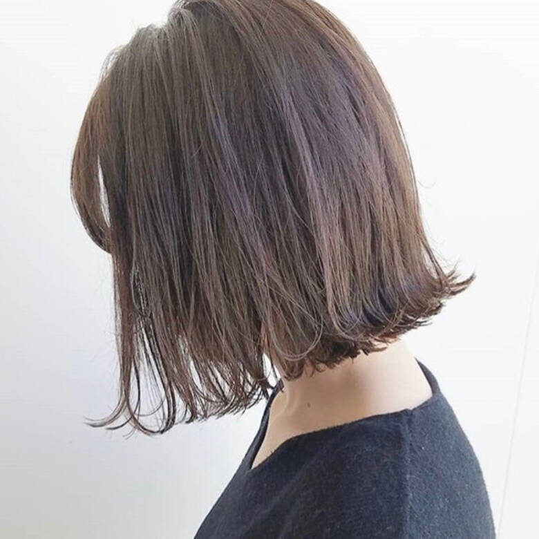 切りっぱなしボブ ボブ ミルクティーベージュ ナチュラル Velta 山室亮太 Hair