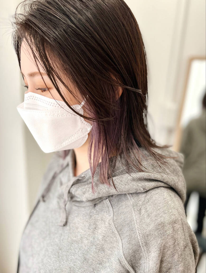 ミニボブ ボブ ピンクパープル インナーカラー Baco バコ 三好 佳奈美 Hair ミニボブ ボブ ピンクパープル インナーカラー Baco バコ 三好 佳奈美 Hair