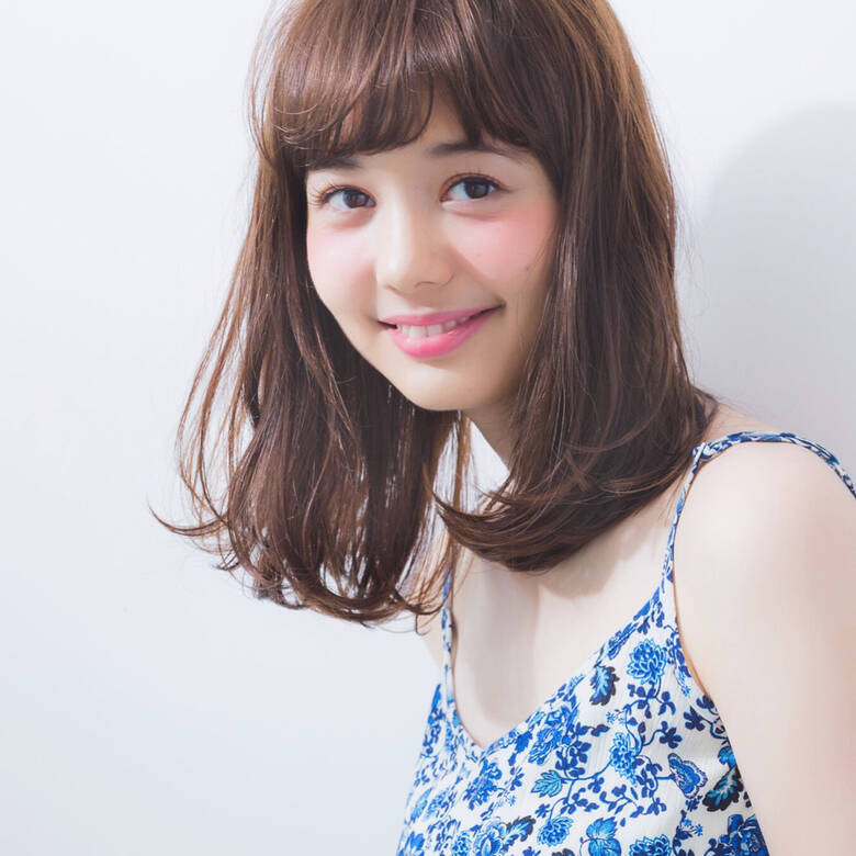 フェミニン ミディアム 前髪あり ゆるふわ Sakura Omotesando 加納竜也 Hair フェミニン ミディアム 前髪あり ゆるふわ Sakura Omotesando 加納竜也 Hair