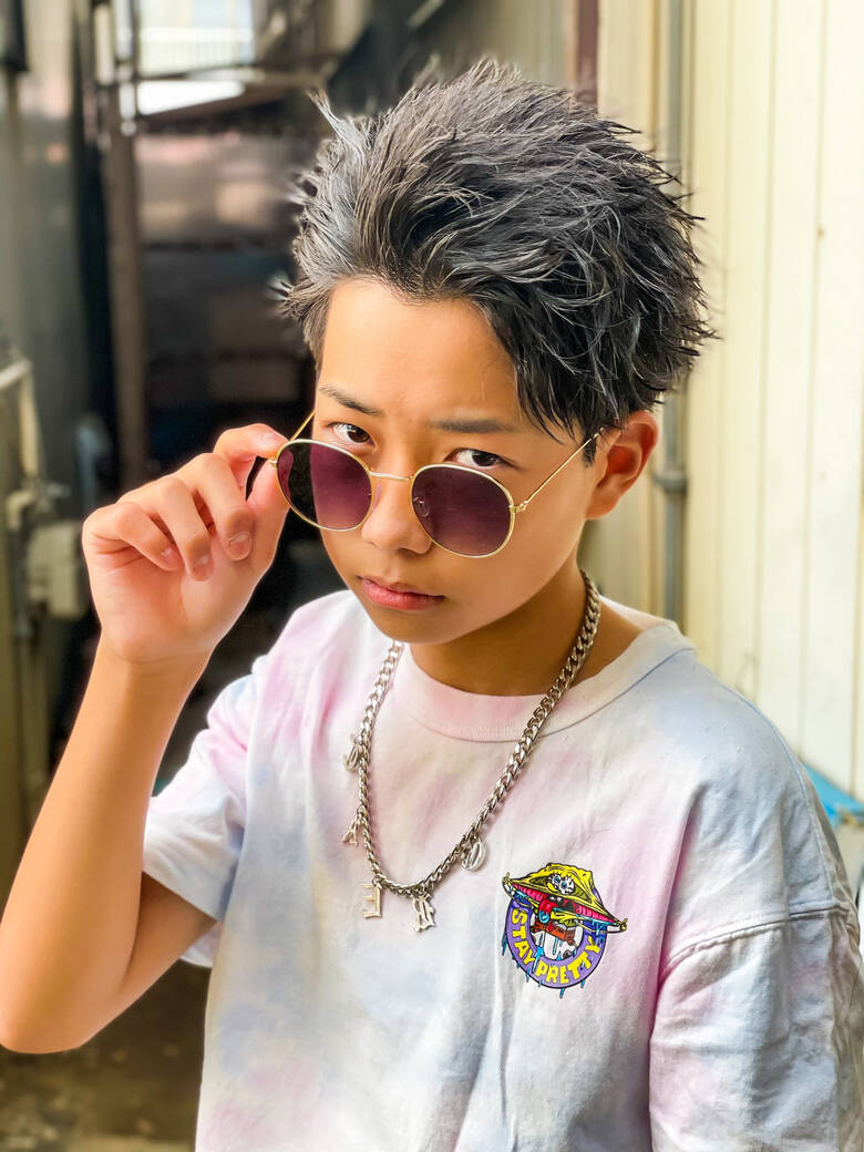 学生 アップバング ストリート メンズカット True Creation 竜嘉 柿崎 Hair