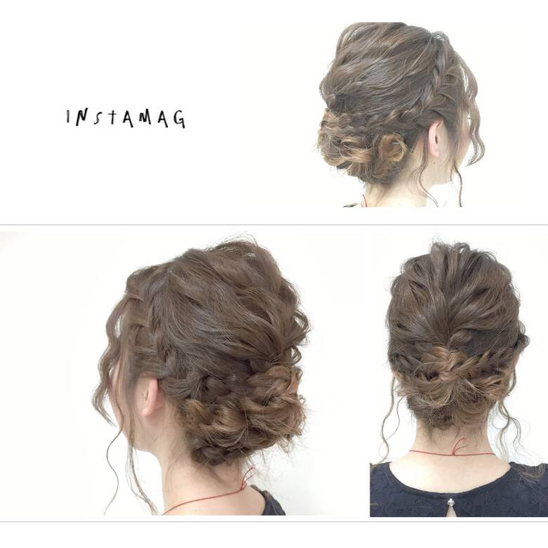 セミロング 波ウェーブ ヘアアレンジ 愛され Mosaique 北島 玲那 Hair
