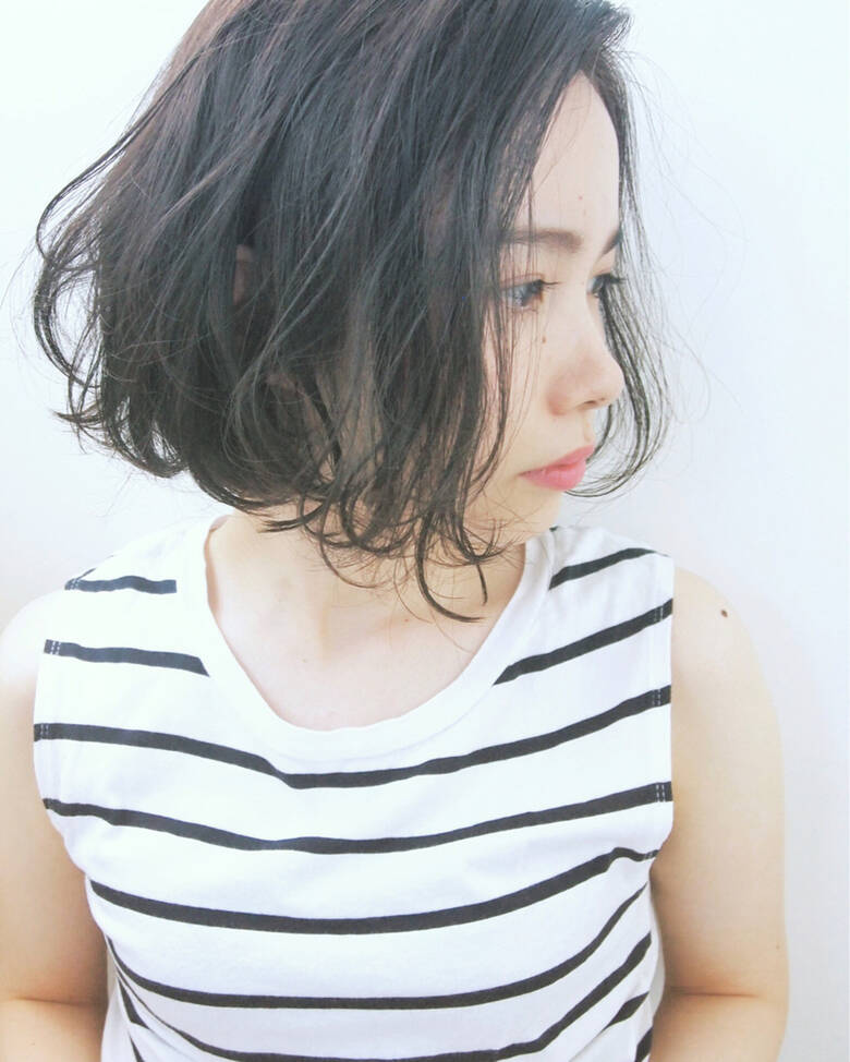 暗髪 パーマ ボブ 大人かわいい Nanuk二子玉川 Ueki Nanuk Hair
