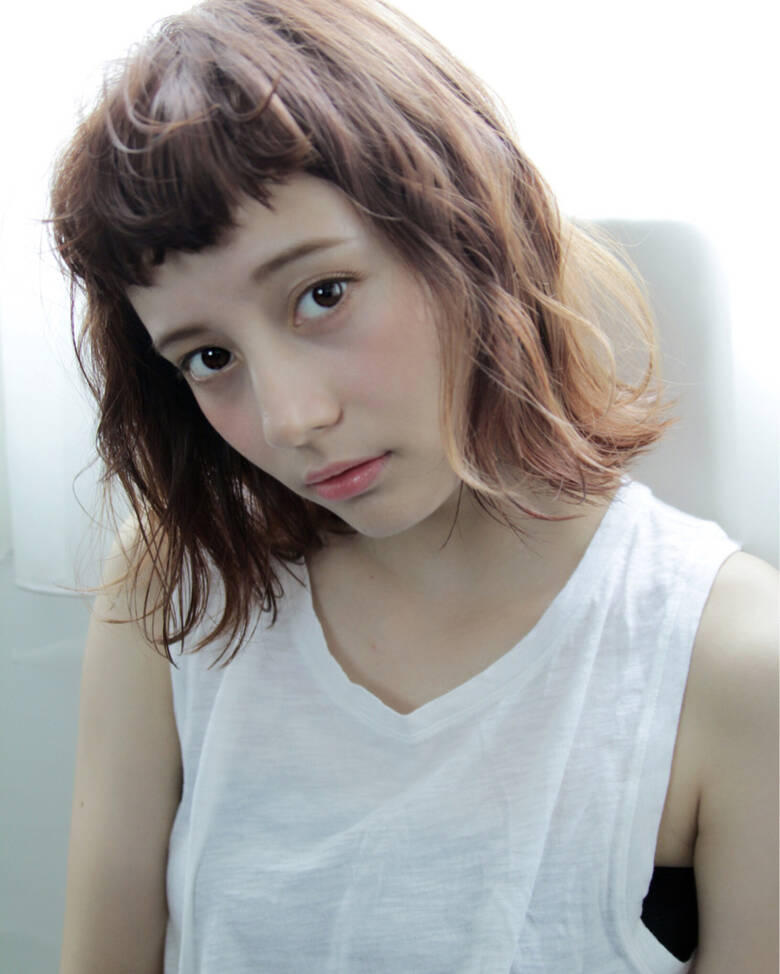 ショートバング 切りっぱなし ボブ 無造作 Belta 安村 美奈 1902 Hair