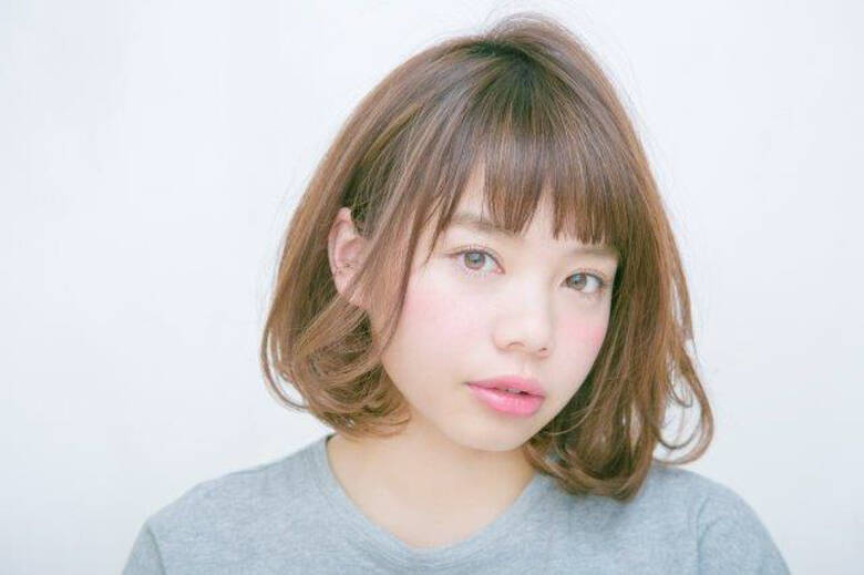 耳かけ ボブ 前髪あり ワンカール Apish Ginza Apish Ginza 青木杏奈 Hair