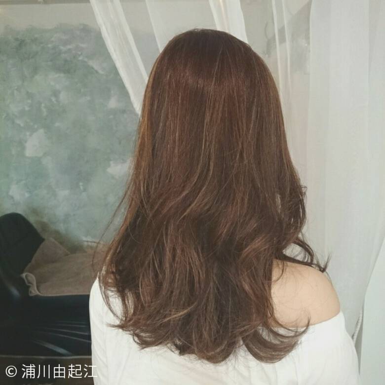 30代 夏 セミロング ゆるふわ Nanon 浦川由起江 Hair