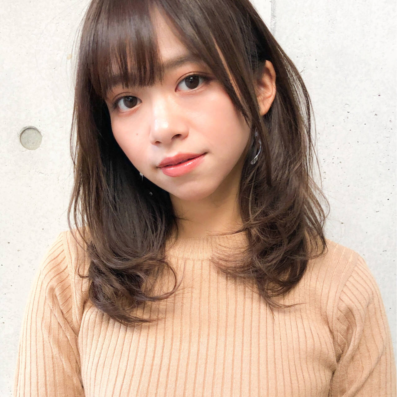 愛され レイヤースタイル セミロング ナチュラル Agnos 青山 石川 卓弥 Agnos青山 小顔レイヤー Hair